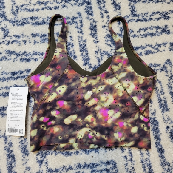 Nwt Lululemon athletica align tank splatter green 8 - Picture 9 of 9